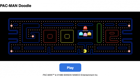 Google Pac Man Páscoa
