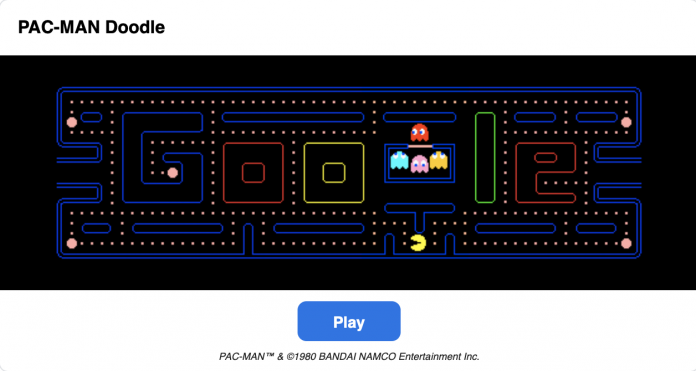 Google Pac Man Páscoa