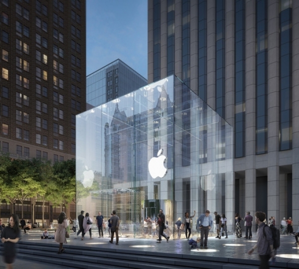 Apple Store mais icónica de Nova Iorque reabre com árvores e mais